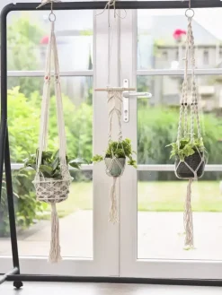 TS Collection Pothanger macrame ivoor 125cm