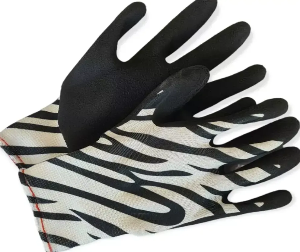 Tuinhandschoen Smiling Zebra white maat 8