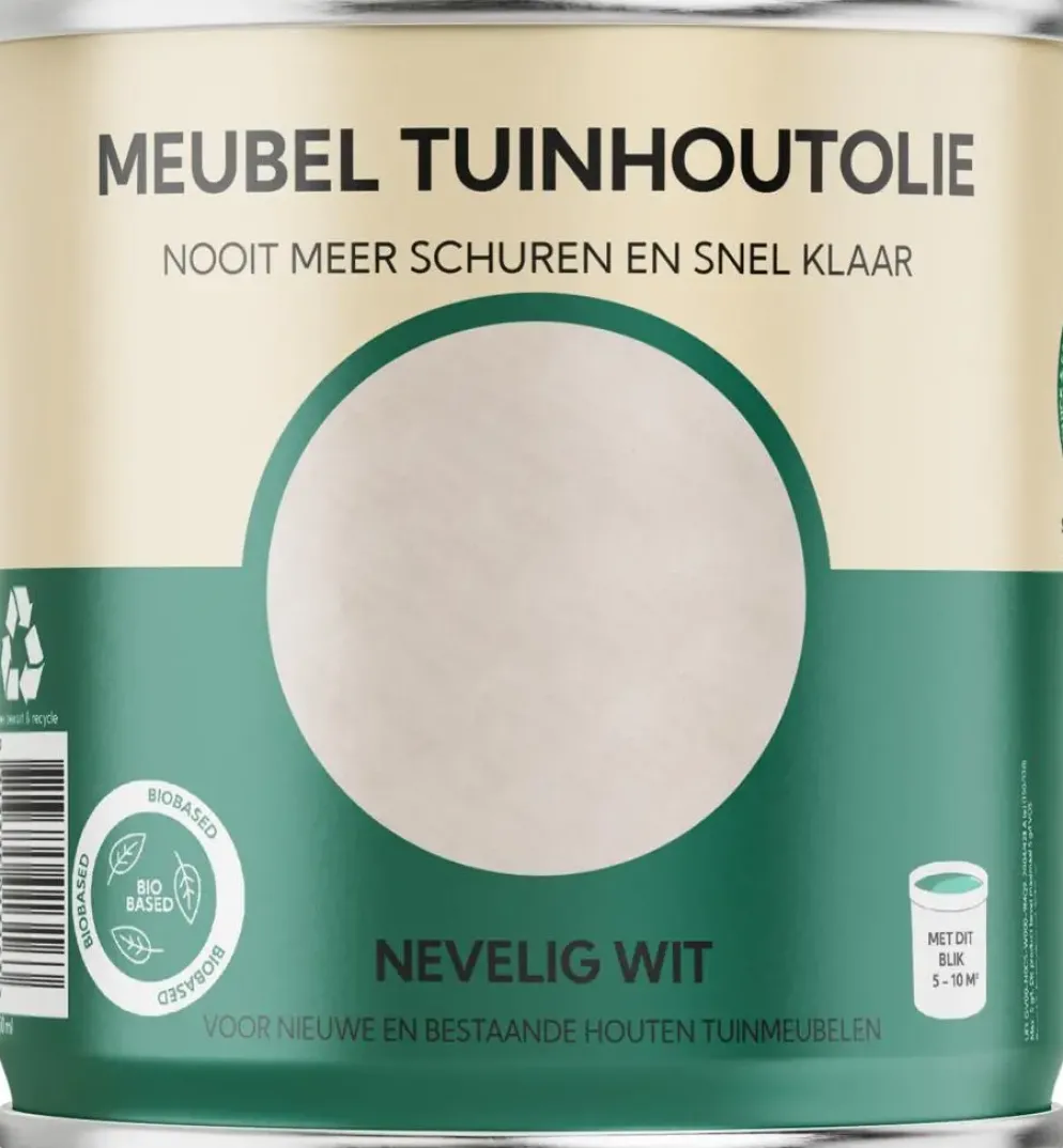 Tuinhoutolie Meubelolie – Nevelig Wit – 750 ml