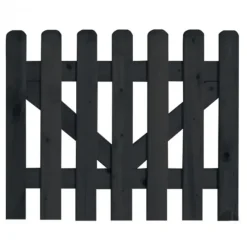 Tuinpoort Vuren Zwart Gelakt – 180 x 80 cm – Geschaafd