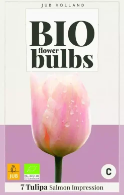 Tulipa salmon impression 7 bloembollen biologisch geteeld
