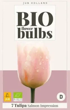 Tulipa salmon impression 7 bloembollen biologisch geteeld