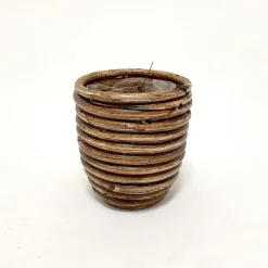 Van der Leeden Mandwerk BV bloempot rotan d10h9cm bronze