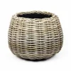 Van der Leeden Mandwerk BV drypot tina rotan d55h44cm grijs