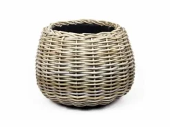 Van der Leeden Mandwerk BV drypot tina rotan d55h44cm grijs