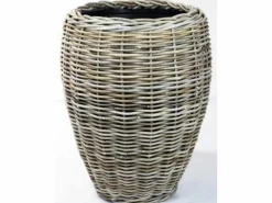 Van der Leeden Mandwerk BV drypot rotan d48h62cm grijs