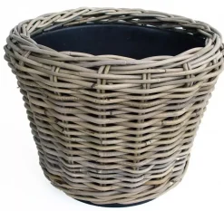 Van der Leeden Rotan Drypot grote plantenmand 43x33cm Bruin