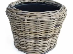 Van der Leeden Rotan Drypot plantenmand 32x23cm Bruin