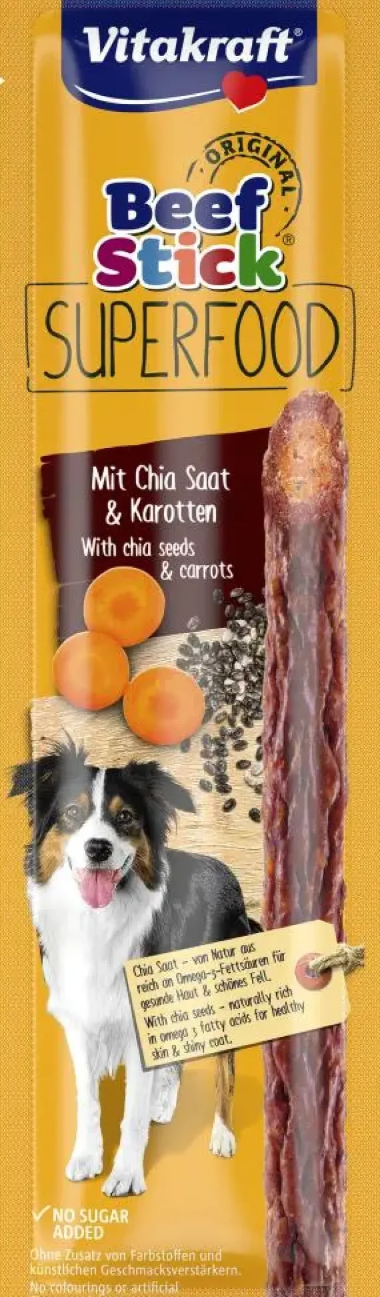 Vitakraft Beef Stick Original Superfood wortel & chia 25g