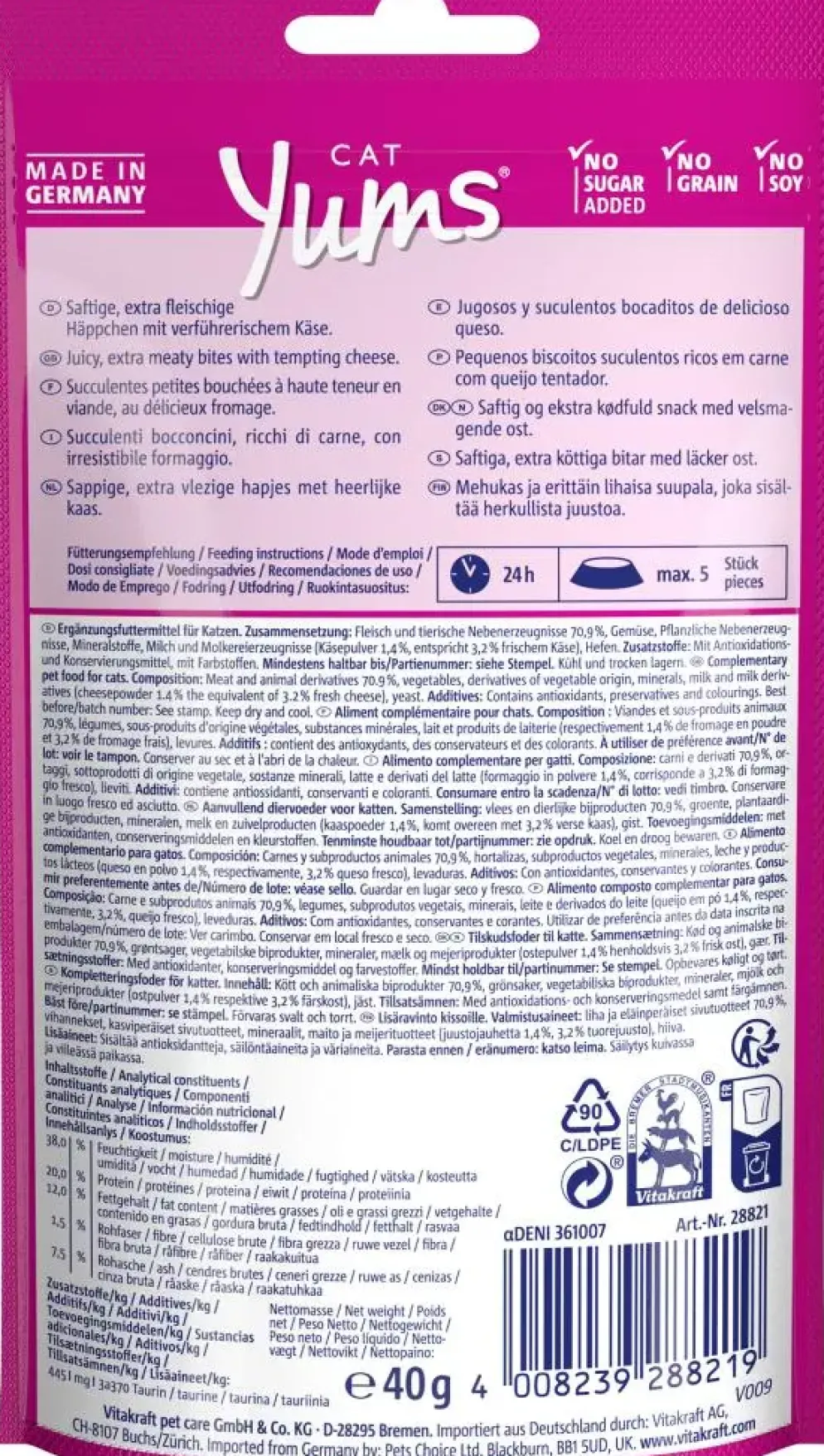 Vitakraft Cat Yums kaas 40g