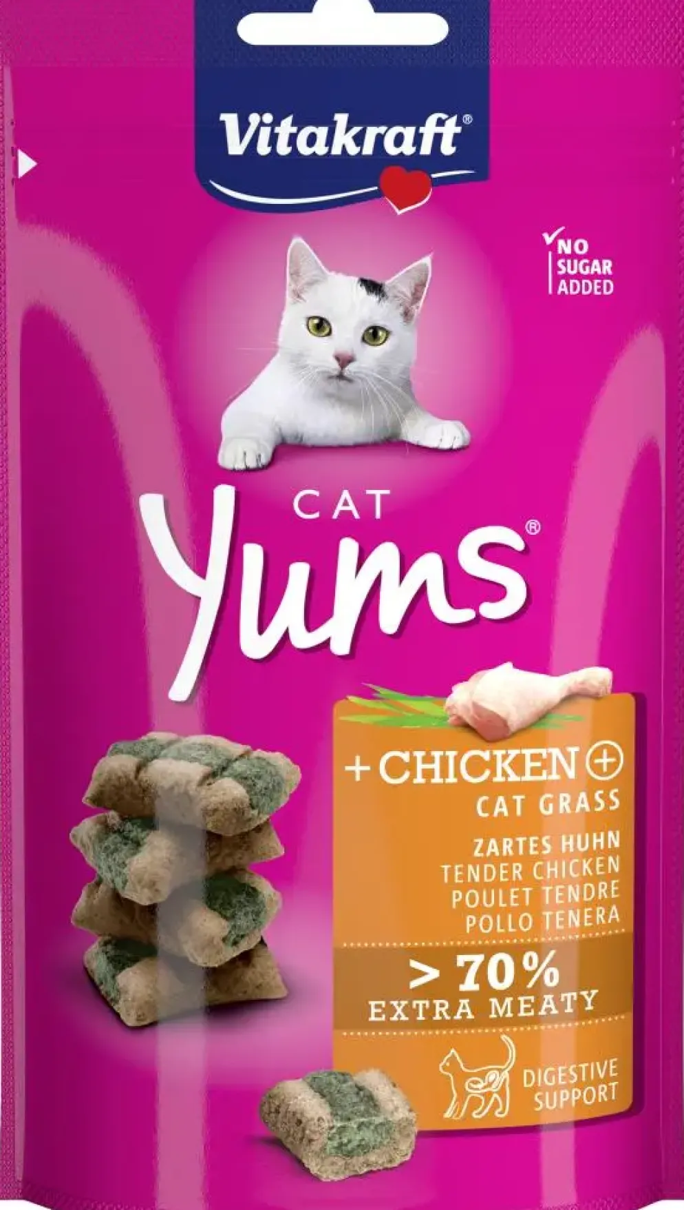 Vitakraft Cat Yums kip & kattengras 40g