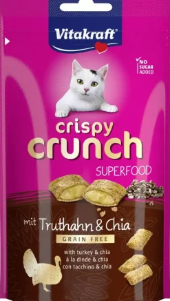 Vitakraft Crispy Crunch kalkoen & chiazaden 60g
