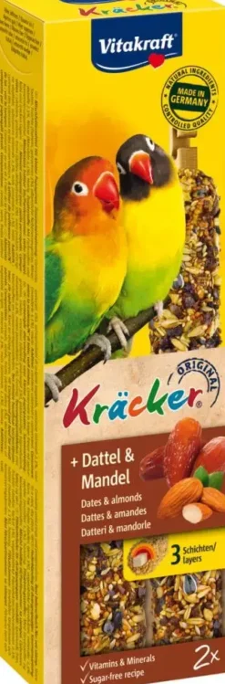 Vitakraft dadel/amandel-kräcker agaporniden, 2in1