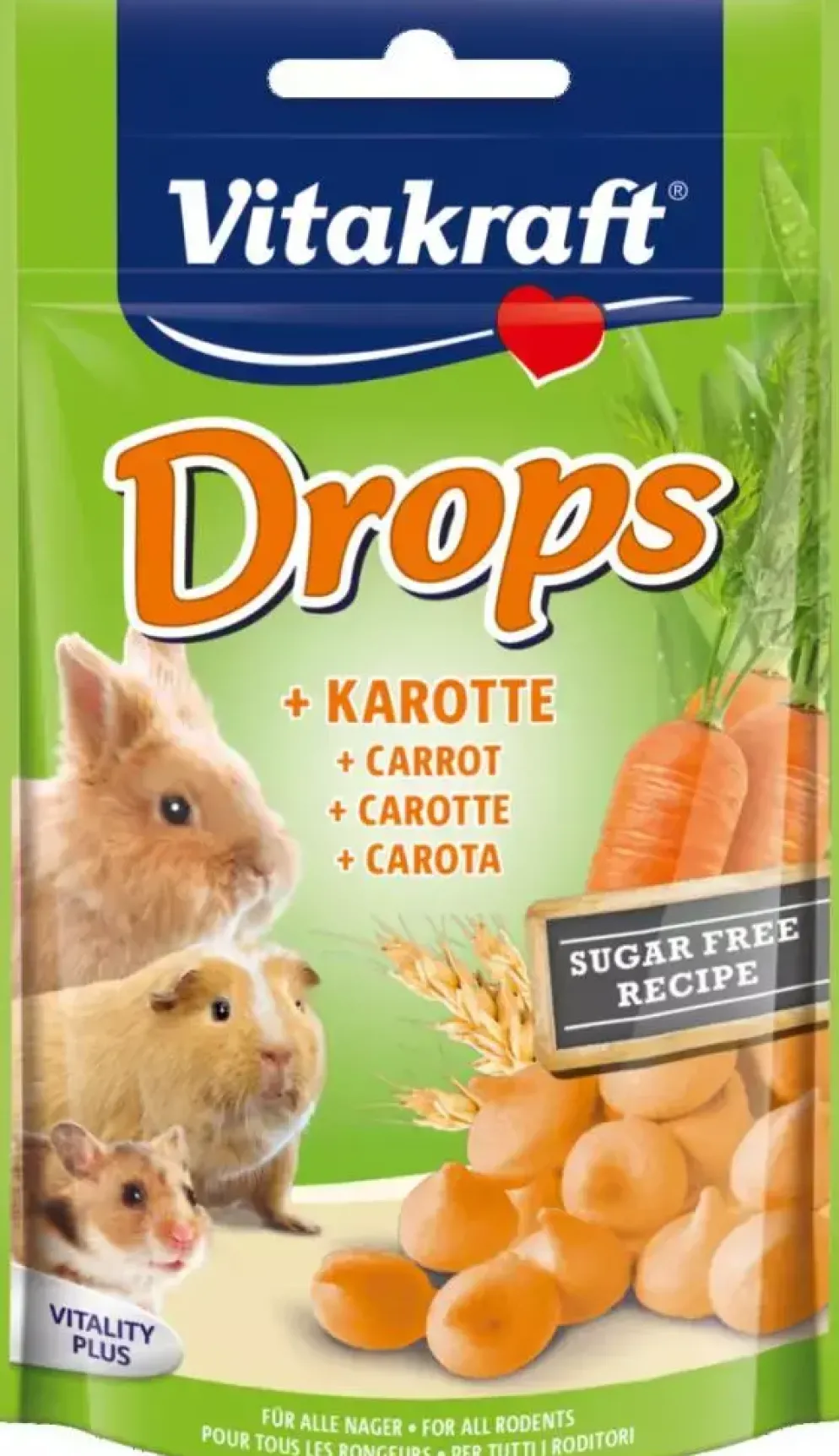 Vitakraft drops wortel knaagdierensnack 75g