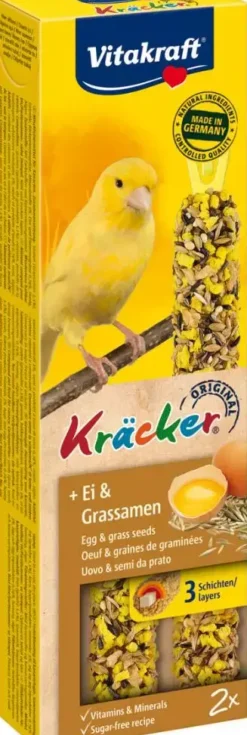 Vitakraft ei/graszaad-kräcker kanarie, 2in1. (10)