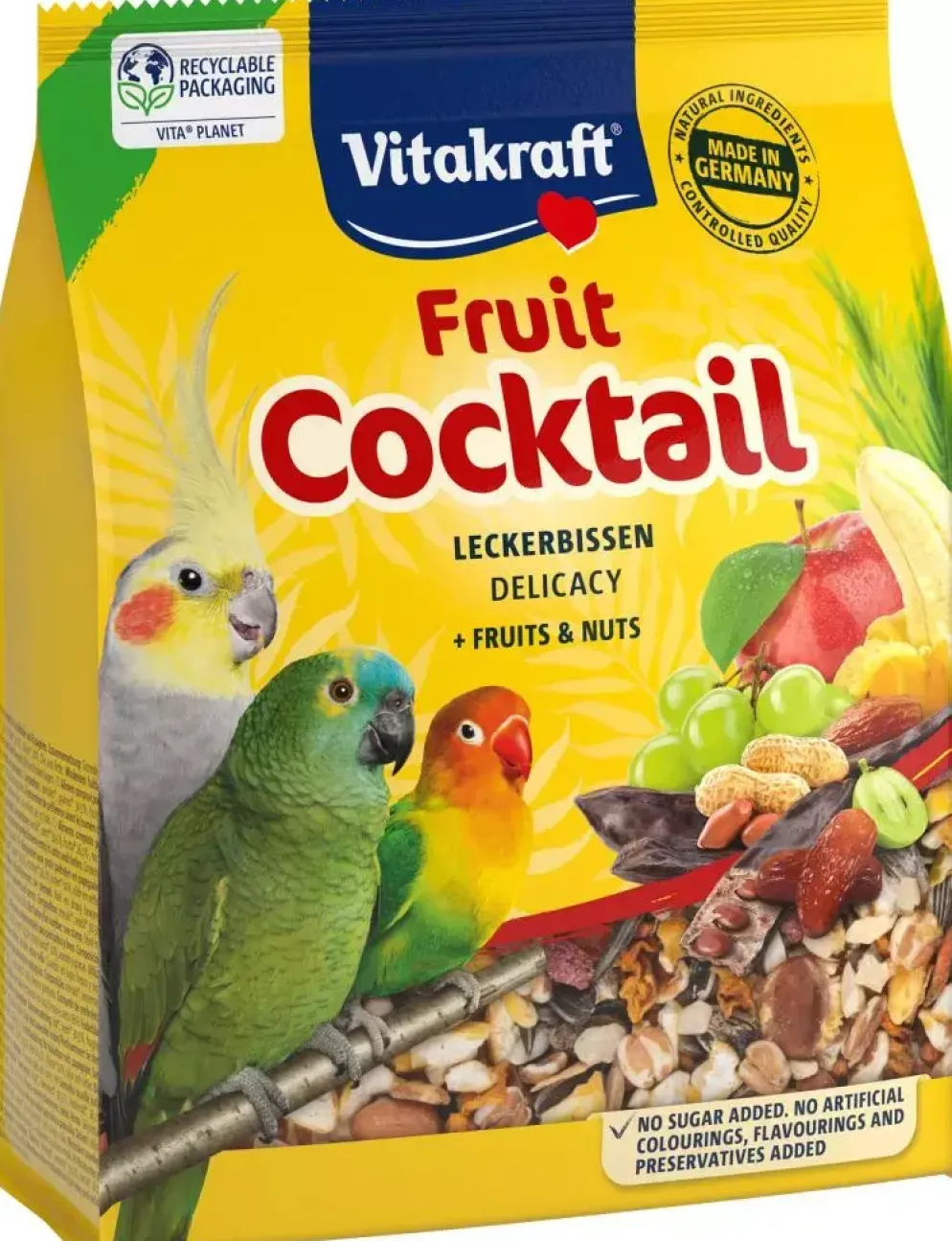 Vitakraft Fruit Cocktail fruit & noten voor papegaaien en grote parkieten 250g