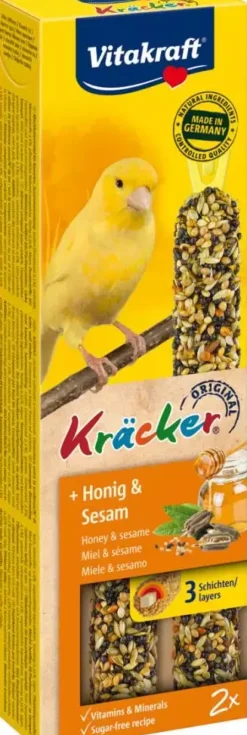 Vitakraft honing/sesam-kräcker kanarie, 2in1