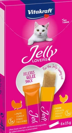 Vitakraft Jelly Lovers multipack kip & kalkoen 6 x 15g