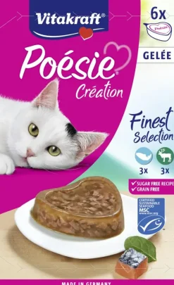 Vitakraft Poésie Création multipack zalm & wild in gelei 6 x 85g