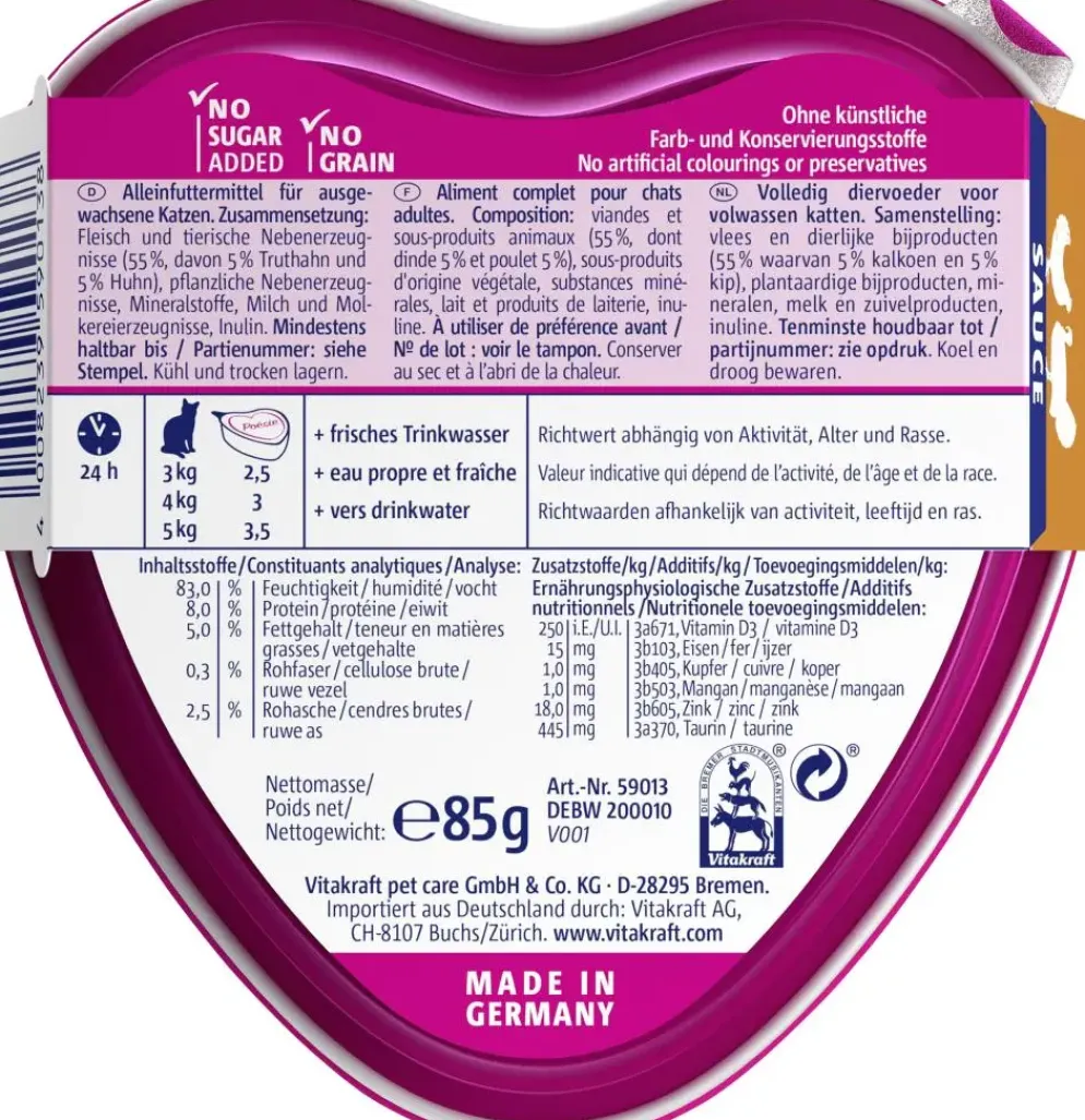 Vitakraft Poésie Creation In Saus 85 g - Kip & Kalkoen