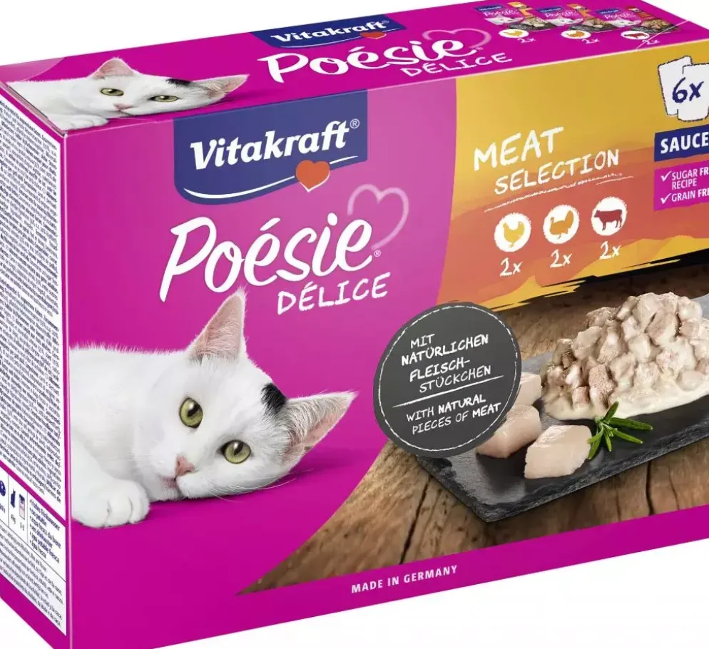 Vitakraft Poésie Délice multipack vlees in saus 6 x 85g