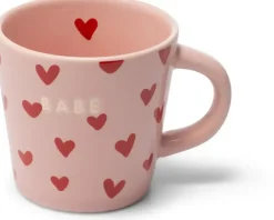 Vondels espressokop keramiek babe hearts 5.5x7.5cm pink
