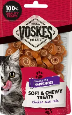 Voskes kattensnack Sushi rolls kip 60g