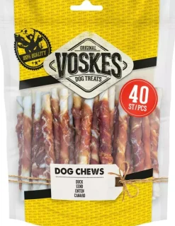 Voskes rawhide eend twist 400g
