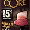 Wellness CORE hond 95% Duo Protein kip, eend & wortel 400g