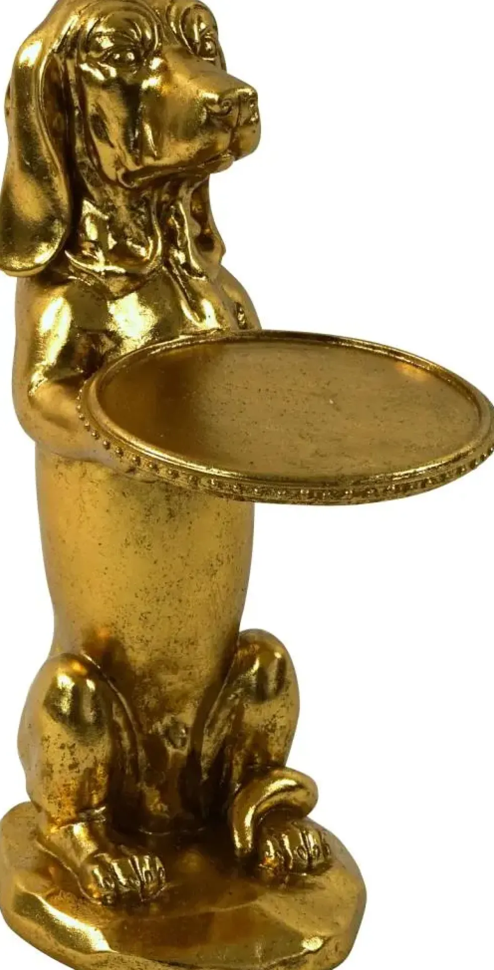Werner Voss ornament polyresin, steen hond 27x17.5x39cm goud