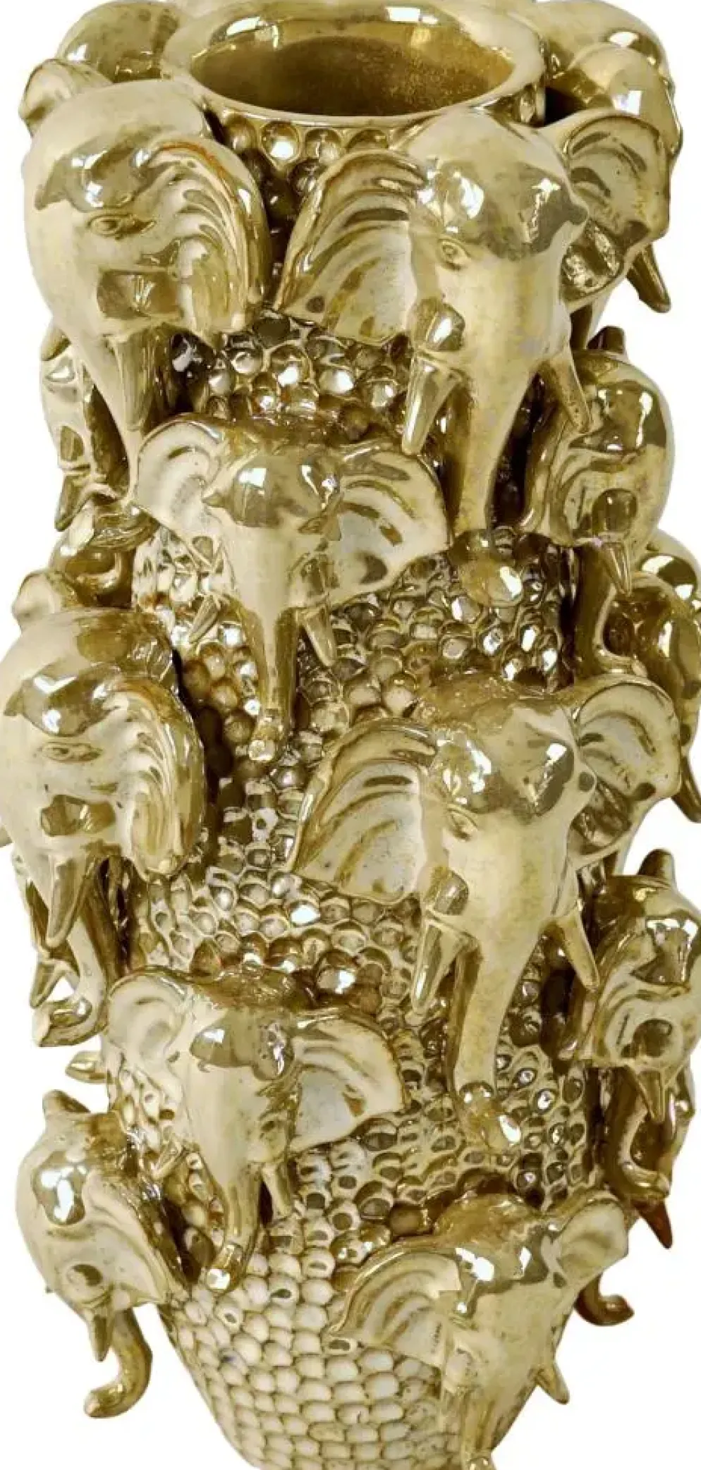 Werner Voss vaas keramiek jumbo 19x19x39cm goud