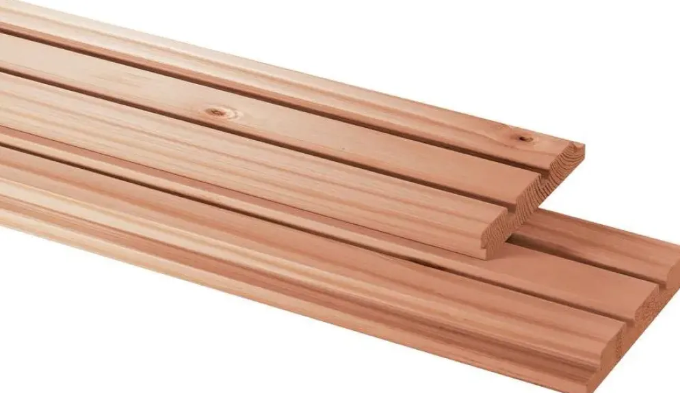 Woodvision Douglas Geschaafd Triple Profiel – 2,2 x 14 x 300 cm – Onbehandeld