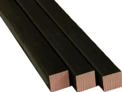 Woodvision Douglas Paal Geschaafd – 6,5 x 6,5 x 300 cm – Zwart Gespoten