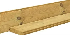 Woodvision grenen blokhutprofiel eindplank geschaafd 2.8x13.5x200 cm geïmpregneerd