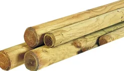 Woodvision grenen ronde paal gefreesd 6x50 cm geïmpregneerd