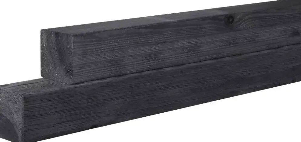 Woodvision grenen vierkante paal geschaafd 8.8x8.8x270 cm geïmpregneerd en gedompeld