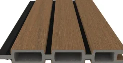 Woodvision NewTechWood composiet schermplank 2,1x16x180cm teak/zwart