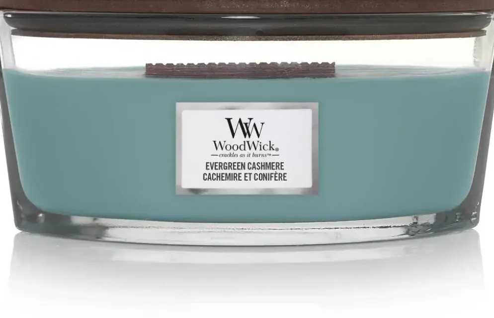 WoodWick ellipse candle evergreen cashmere