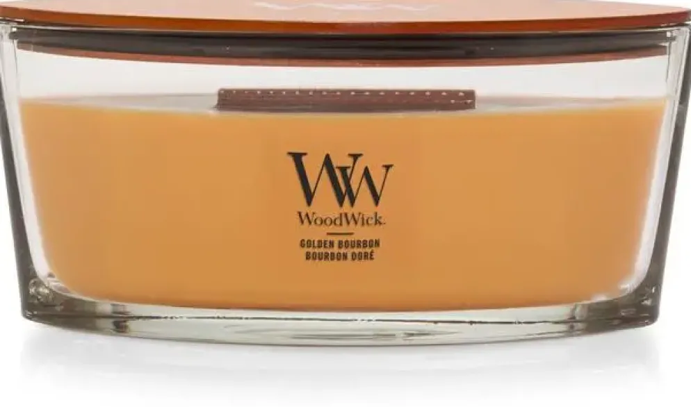 WoodWick ellipse candle golden bourbon