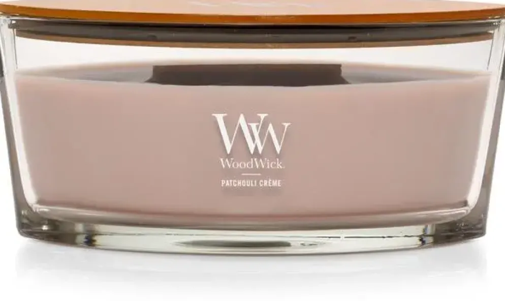 WoodWick ellipse candle patchouli créme
