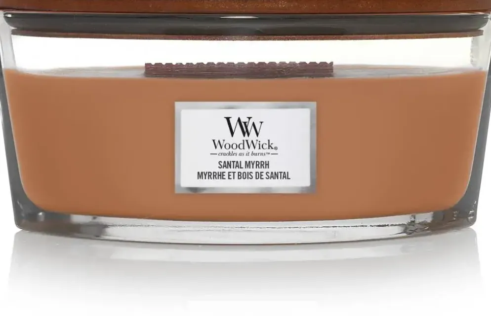 WoodWick ellipse candle santal myrrh