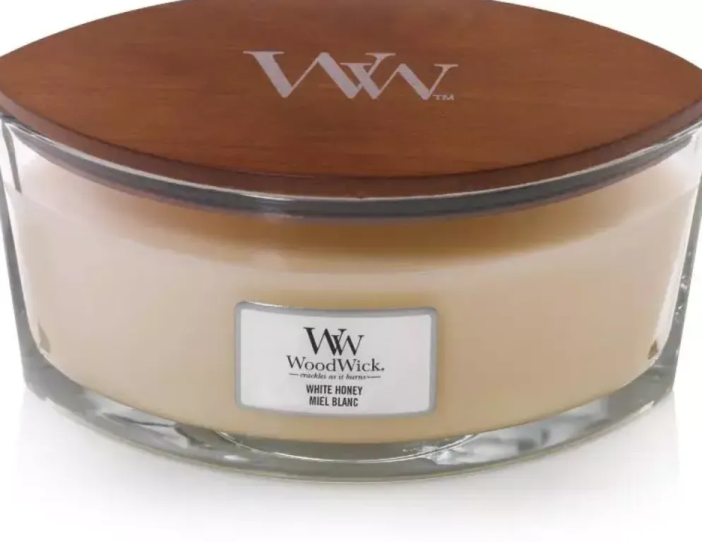 WoodWick ellipse candle white honey
