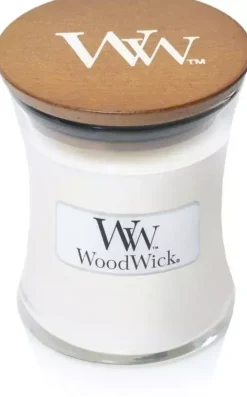 WoodWick mini candle linen