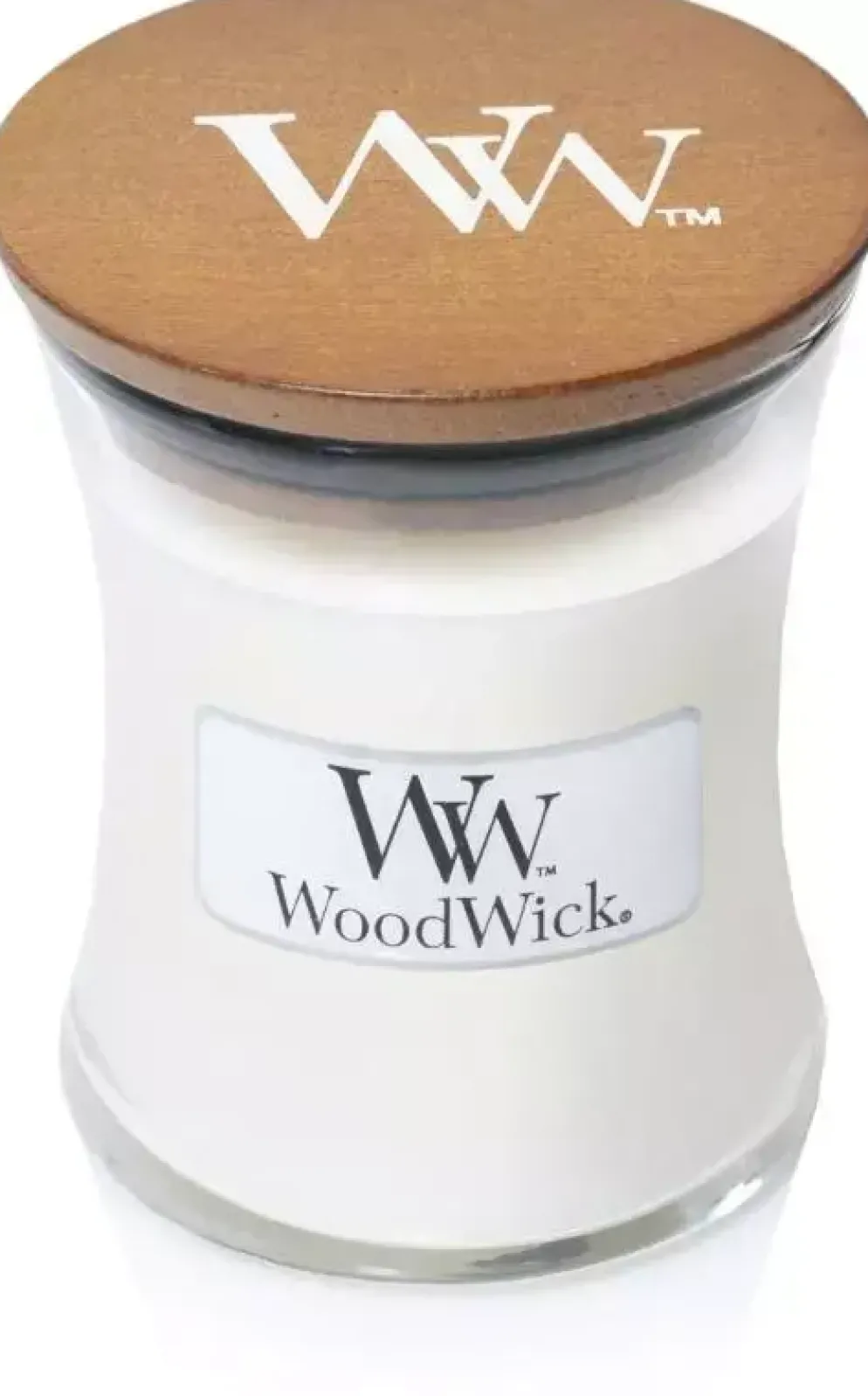 WoodWick mini candle linen