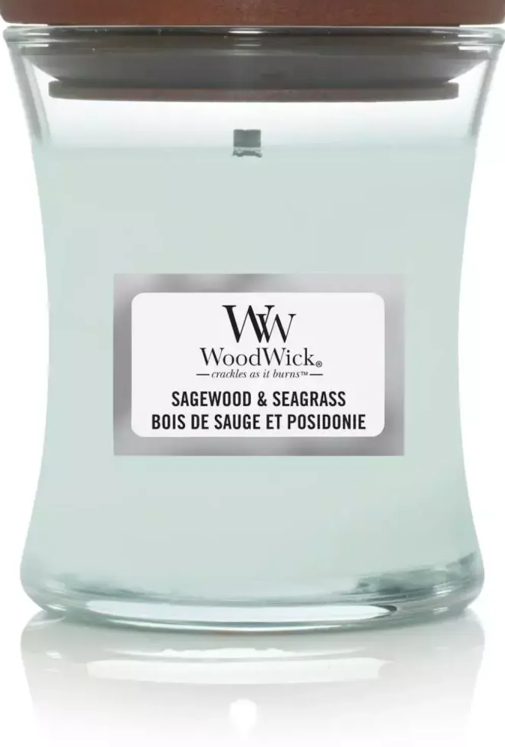 WoodWick mini candle sagewood & seagrass