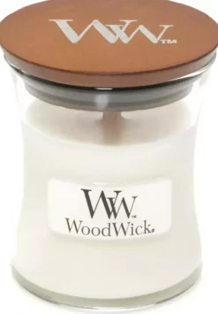 WoodWick mini candle white teak