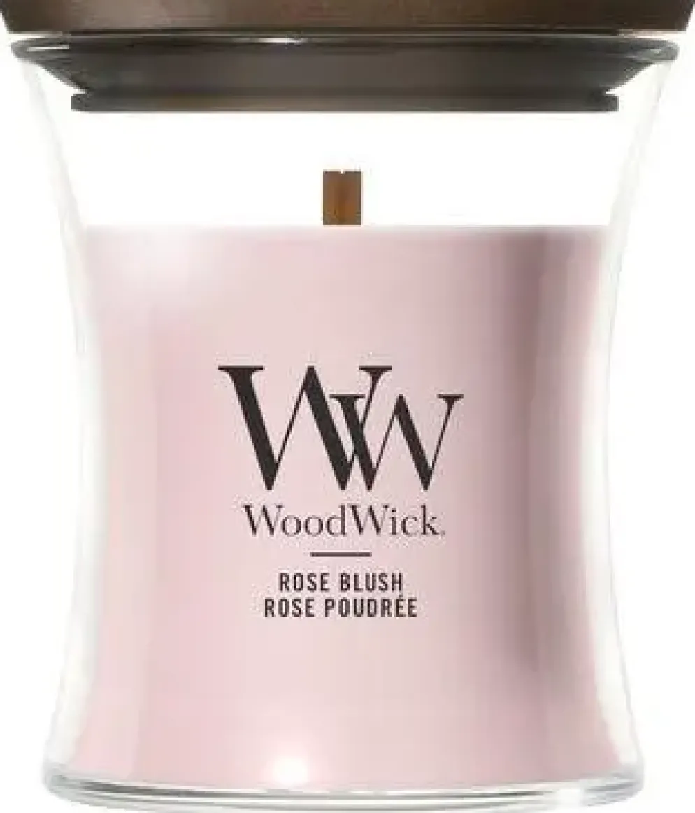 WoodWick Rose Blush mini candle