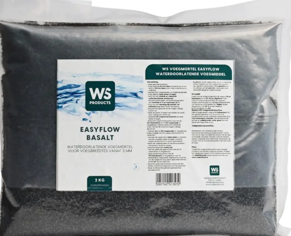 Ws voegmortel easy flow basalt 2kg