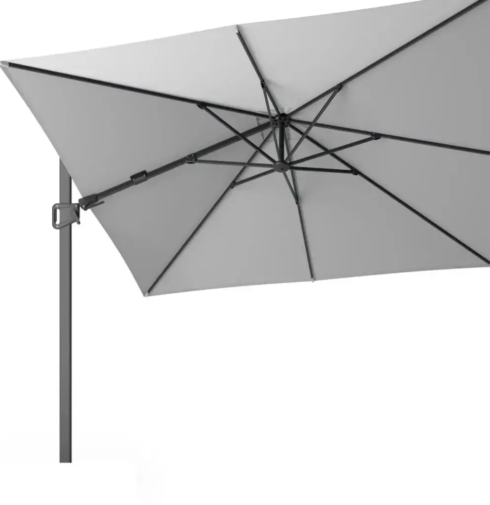 Zweefparasol arizona t2 300x300cm lichtgrijs