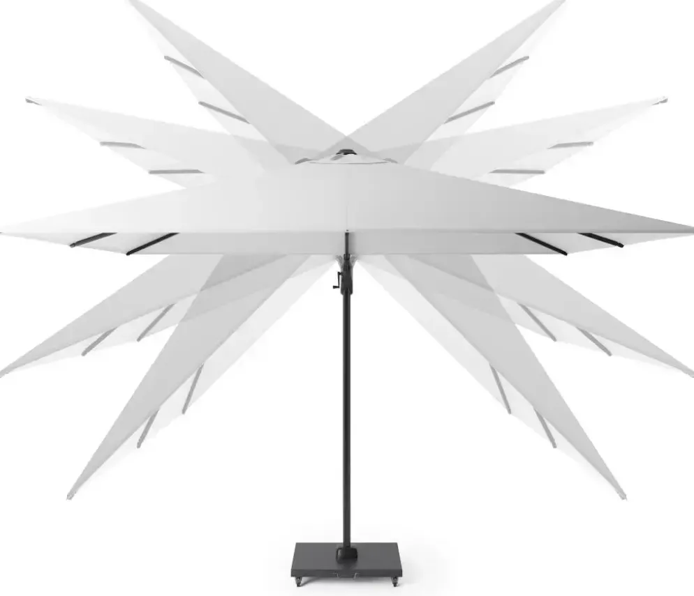Zweefparasol arizona t2 300x300cm lichtgrijs